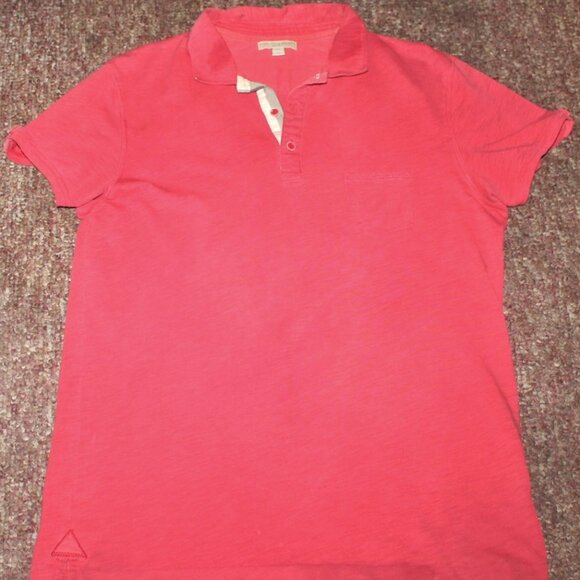 Burberry Other - Auth  $439 Men's Burberry Nova Check Red Short Sleeve Polo Shirt Sz M